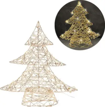Pemë dekorative LED Koopman Tree, 40cm, dritë e ngrohtë, ngjyrë ari