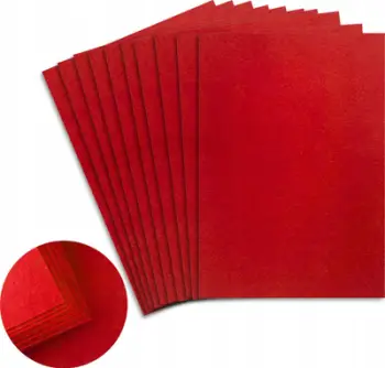 Fletë dekorative felt A4, 1 copë, e kuqe
