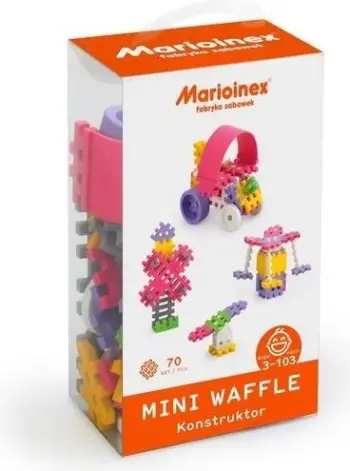 Blloqe ndërtimi Marioinex Mini Waffle Constructor, 70 elemente, shumëngjyrëshe