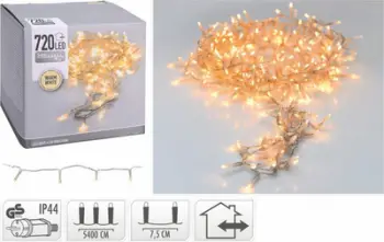 Dritat Festive 720 LED, të bardha