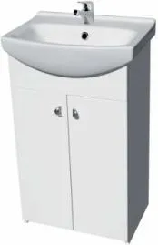 Lavaman me dollap Cersanit S509-041, 60 cm, i varur në mur, i bardhë - 1