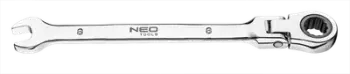 Çelës kombinues me koka ratcheti NEO 09-054, 24mm, nyje e lëvizshme, çelik krom vanadium