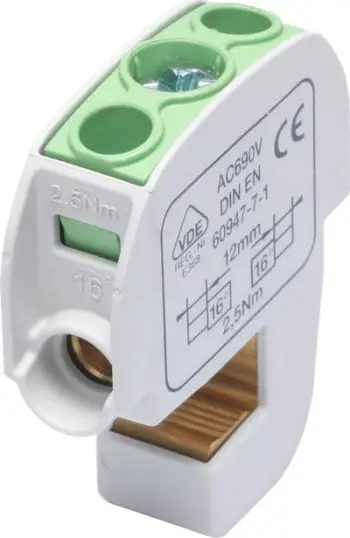 Kapëse për shina Simet SBB 16 86105 SIMBLOCK, 16mm², 114A, e gjelbër