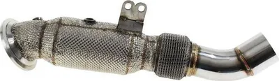 Downpipe TurboWorks BMW F30 F32 340i 440i B58, çelik inox, me heat shield - 4