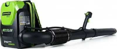 Fshesë kopshti me erë Greenworks GD60BPB, motor brushless, shpejtësi 210 km/h, jeshile - 2