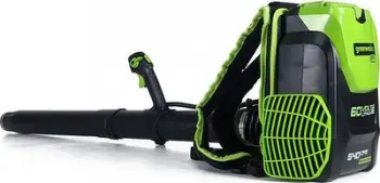 Fshesë kopshti me erë Greenworks GD60BPB, motor brushless, shpejtësi 210 km/h, jeshile