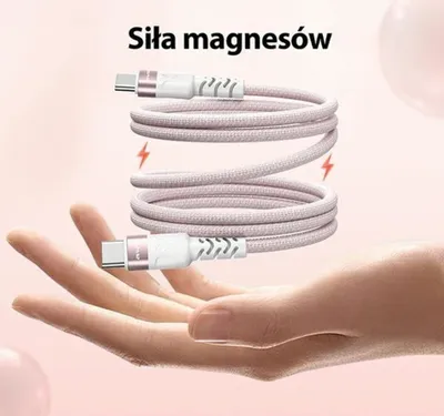 Kabllo Awei CL-166T USB C në USB C, magnetike, 60W, e zezë - 2
