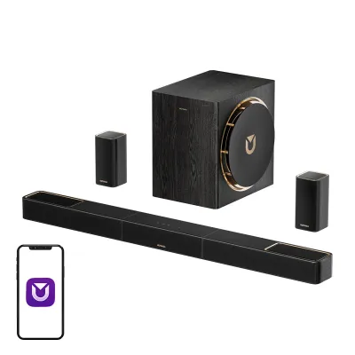 Soundbar Ultimea Skywave X50, me nën-boks, pa tela, i zi - 1