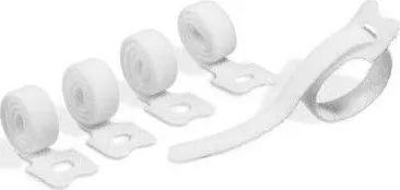 Rripa organizues kabllosh Durable Grip Tie, set 5 copë, të bardha - 1
