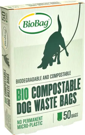 Qese mbeturinash për qen Biobag, 50 copë, të biodegradueshme dhe kompostueshme, jeshile