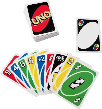 Lojë letra Mattel UNO Luxe, 108 letra, kuti metalike, shumëngjyrëshe - 1