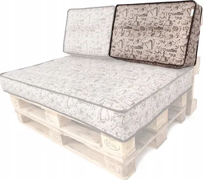 Jastëk mbështetës për paleta HOBBYGARDEN, 60x40 cm, shkumë poliuretani, beige coffee - 1