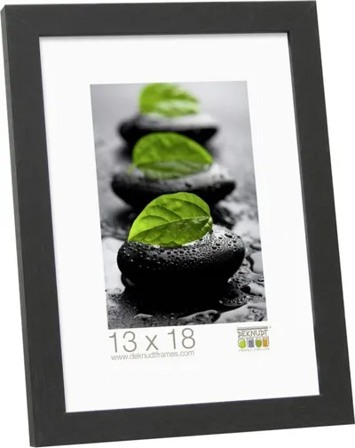 Kornizë druri për fotografi Deknudt S44CF2, 13 x 18 cm, e zezë - 1