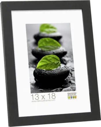 Kornizë druri për fotografi Deknudt S44CF2, 13 x 18 cm, e zezë