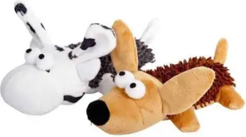Lodër qeni Dingo Plush Squeaky Toy Mop Dog, 20cm, me fishkëllimë, shumëngjyrëshe