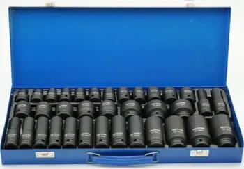 Set dopsash goditëse Adler AD35-KD, 35 copë, 1/2", në valixhe plastike