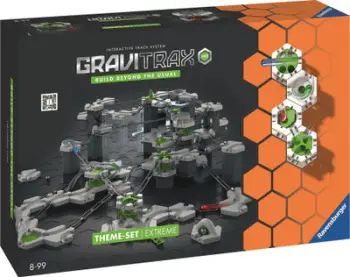 Lodër ndërtimi Ravensburger GraviTrax PRO Theme Set Extreme, 195 pjesë, pista mermeri, gri me jeshile