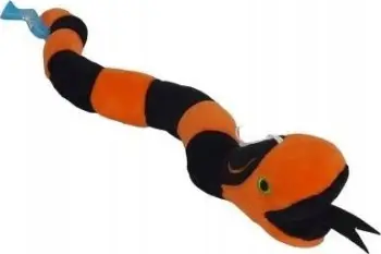 Lodër pelushi Dubi Ziki Snake, 45cm, zi dhe portokalli