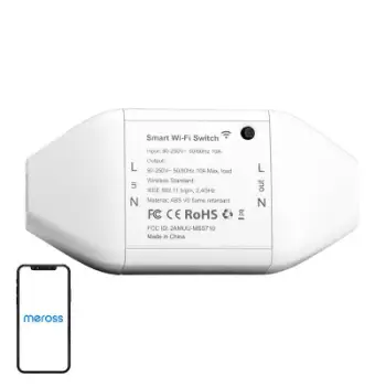 Ndërprerës smart Wi-Fi Meross MSS710, universal, kontroll në distancë, i bardhë