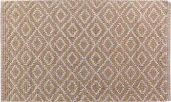 Tapet Bricoline Lazaro Woven Diamond, 50x80 cm, pambuk dhe poliester, bezhë