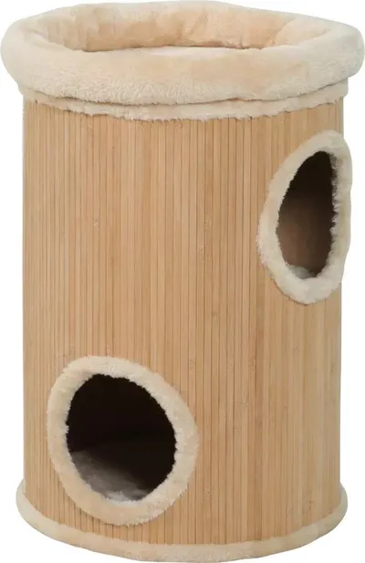 Post gërvishtës për mace Zolux Bamboo 1, 56 cm, cilindër, bezhë - 1