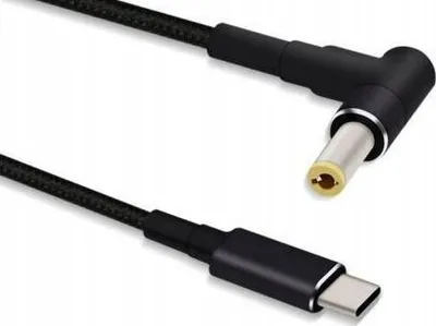 Kabllo konvertues Microconnect USBC DC 5A 12V, 1.2m, prizë 5.5x2.5mm, i zi - 1