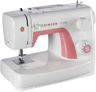 Makina qepëse Singer Semplice 3210, mekanike, për fillestarë, e bardhë rozë - 2