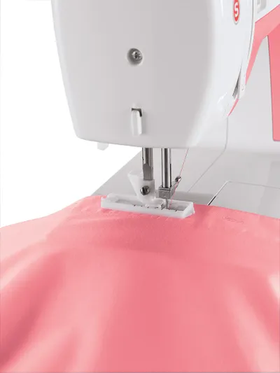 Makina qepëse Singer Semplice 3210, mekanike, për fillestarë, e bardhë rozë - 5