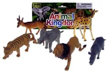 Set figura kafshë të egra Hippo HSH060, 12cm, 6 copë, shumëngjyrëshe