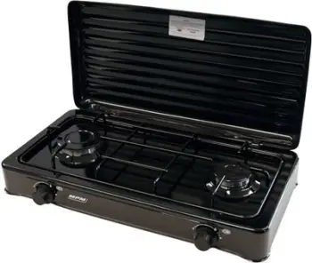 Shporet portativ me gaz MPM KN-02/1KB, 2 zona gatimi, LPG, i zi