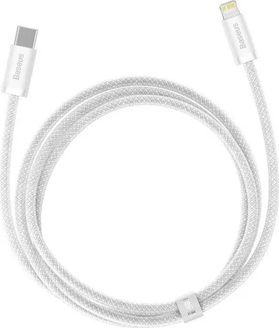 Kabllo karikimi Baseus BSU3071WHT USB C në Lightning, 1m, 20W, e bardhë - 2