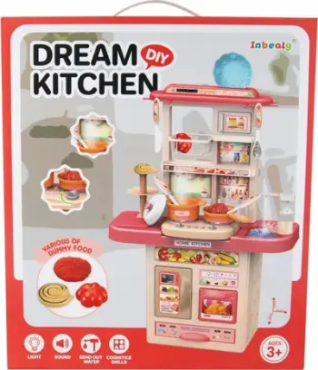Kuzhinë lodër Dromader Dream Kitchen, dritë dhe zë, 65x46.5x19cm, rozë