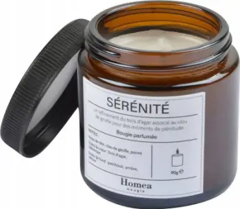 Qiri aromatik Homea Spice Fragrance, në kavanoz qelqi, i bardhë