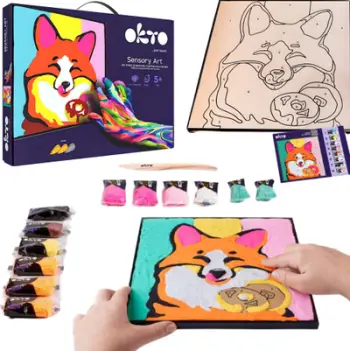 Set kreativ me argjilë OKTO Clay by Numbers Fox, 29 cm, për fëmijë