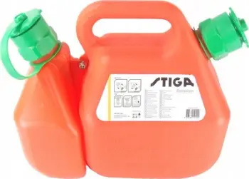 Kanoçe karburanti STIGA Combican, dy ndarje 5L 2L, gryka derdhjeje, portokalli