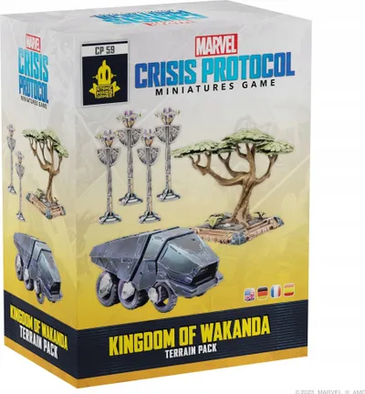 Aksesor loje tavoline Asmodee Marvel Crisis Protocol Kingdom of Wakanda Terrain Pack, zgjerim terreni, mbi 14 vjeç, shumëngjyrësh - 1