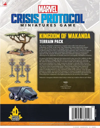 Aksesor loje tavoline Asmodee Marvel Crisis Protocol Kingdom of Wakanda Terrain Pack, zgjerim terreni, mbi 14 vjeç, shumëngjyrësh - 2