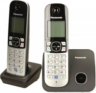 Telefon Panasonic KX-TG6812PDB, i zi/i argjendtë - 2