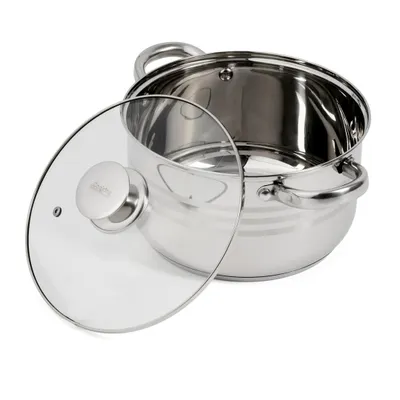 Tenxhere me kapak Heinner Myra, 22 cm, 4.5 L, çelik inox xham - 2