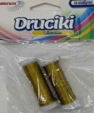 Tel floristik dekorativ Gold, 20 m, set 2 copë, ngjyrë ari