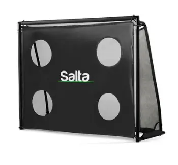 Portë futbolli Salta Legend, 220 x 170 x 80 cm, me ekran trajnimi, e zezë