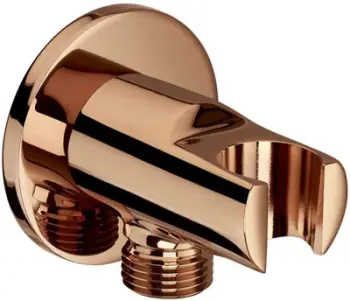 Mbajtës këndor dushi Roca Round, montim në mur, Rose Gold