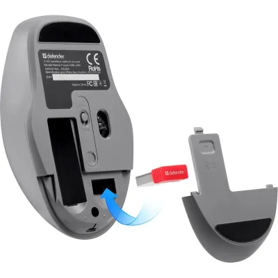 Mouse wireless Defender Feam MM-296, optik, 1600 DPI, ngjyrë turke - 5