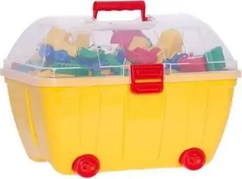 Set blloqe ndërtimi Case With Blocks, 621 copë, në valixhe plastike