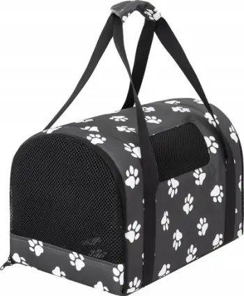 Çantë transportuese TUBE për qen mace lepuj, 31x49x31 cm, deri 12 kg, gri