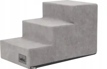 Shkallë për qen Hobbydog Small Stairs Savoy, shkumë poliuretani, mbulesë e heqshme, gri ash