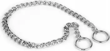 Qafore metalike trajnimi për qen Dingo Chain Collar Choke Short Link, 2.5 mm, 50 cm, argjend