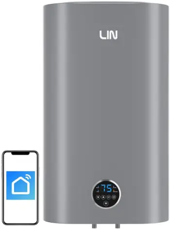 Boiler elektrik Lin LIFVD1, 80L, 2000W, gri me Wi Fi