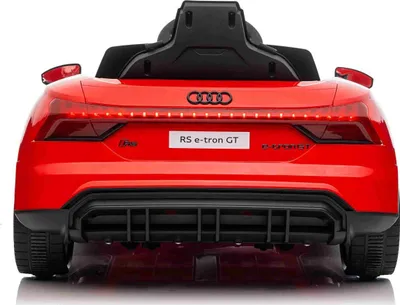 Makina elektrike për fëmijë Audi E Tron GT, telekomandë, ulëse lëkurë, e zezë - 1