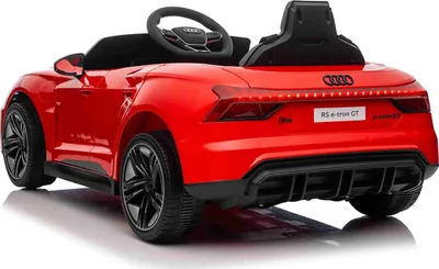 Makina elektrike për fëmijë Audi E Tron GT, telekomandë, ulëse lëkurë, e zezë - 2